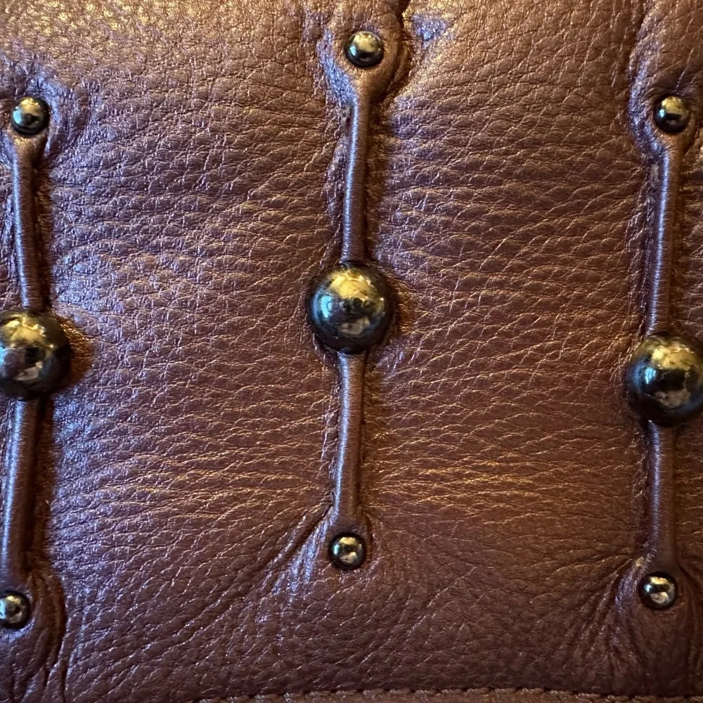 S.E.F. New York Bronze Metallic Leather Crossbody/Wristlet NWOT